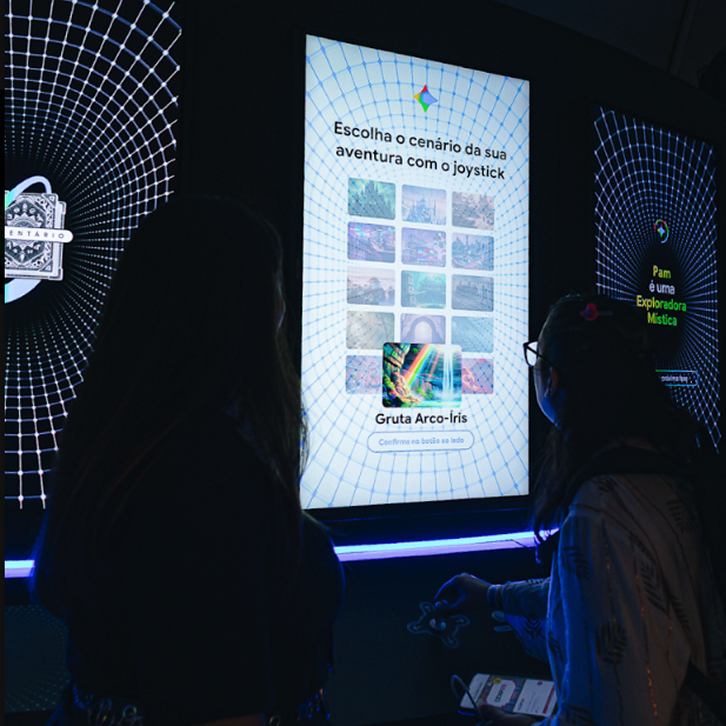 Ativação físico-digital do Google Gemini na CCXP